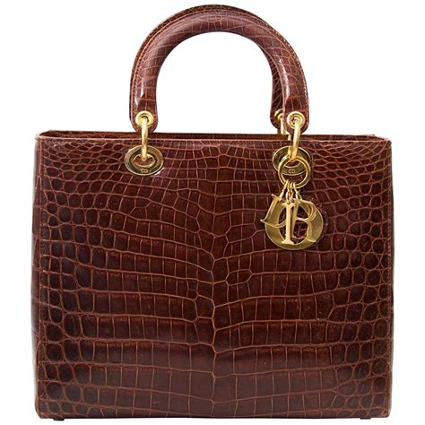 vintage lady dior brown|christian dior pre owned bags.